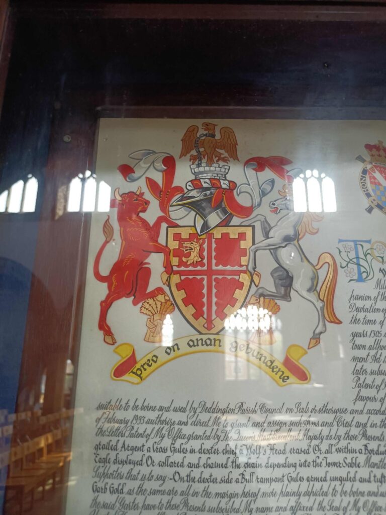 detail of the Coat of Arms; the chained Eagle is in commemoration of events in the Civil War. 