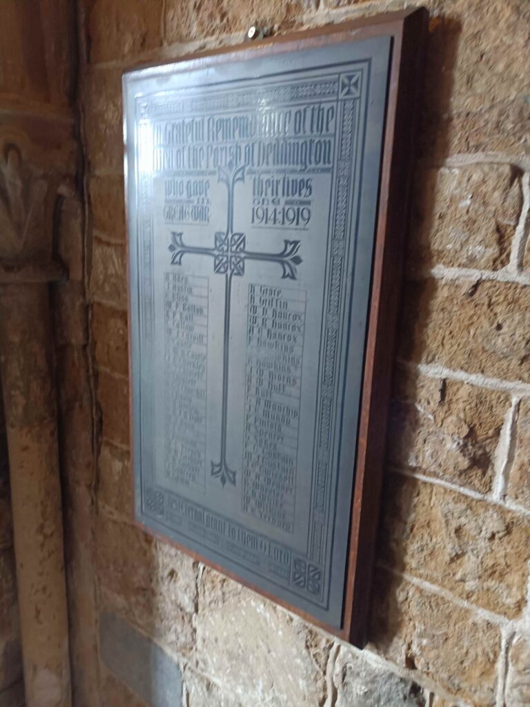 WW1 memorial plate