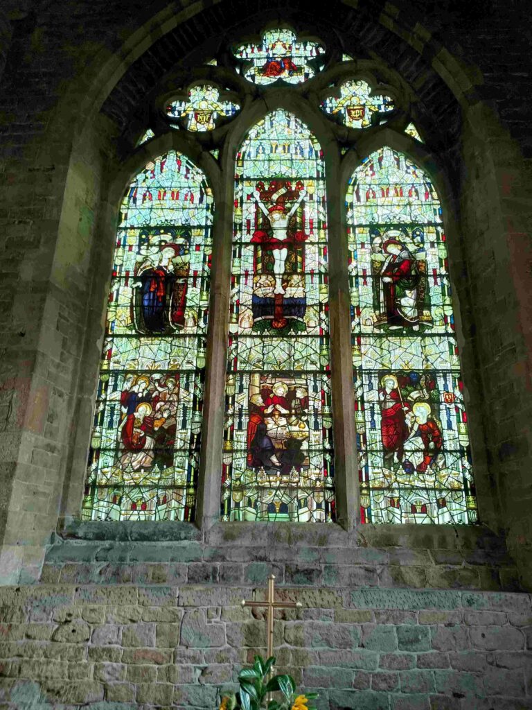 The Stained Glass window in the Chancel