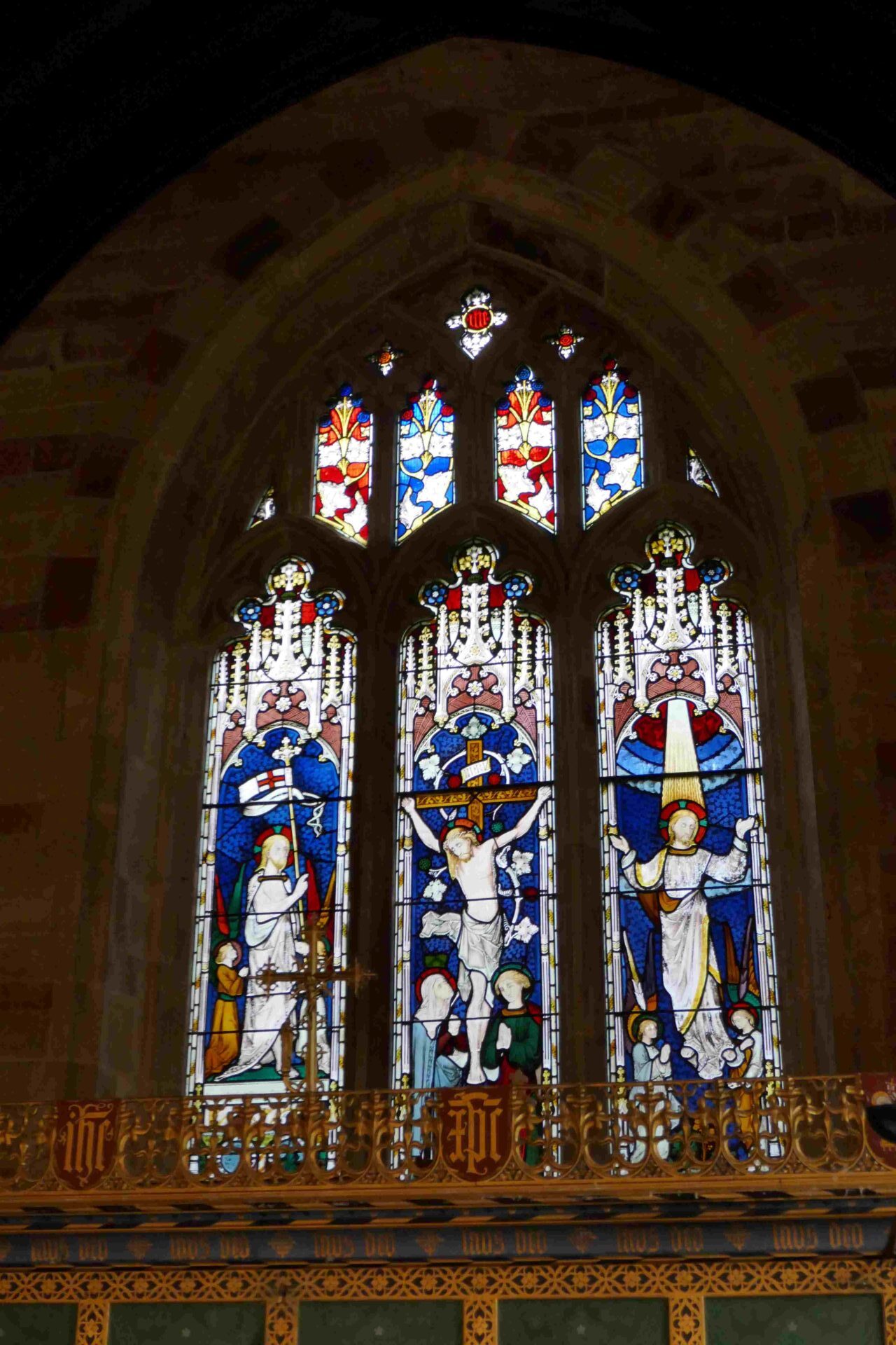 The East Window - showing the Crucifixion, Ascention, and apparently the Resurrection
