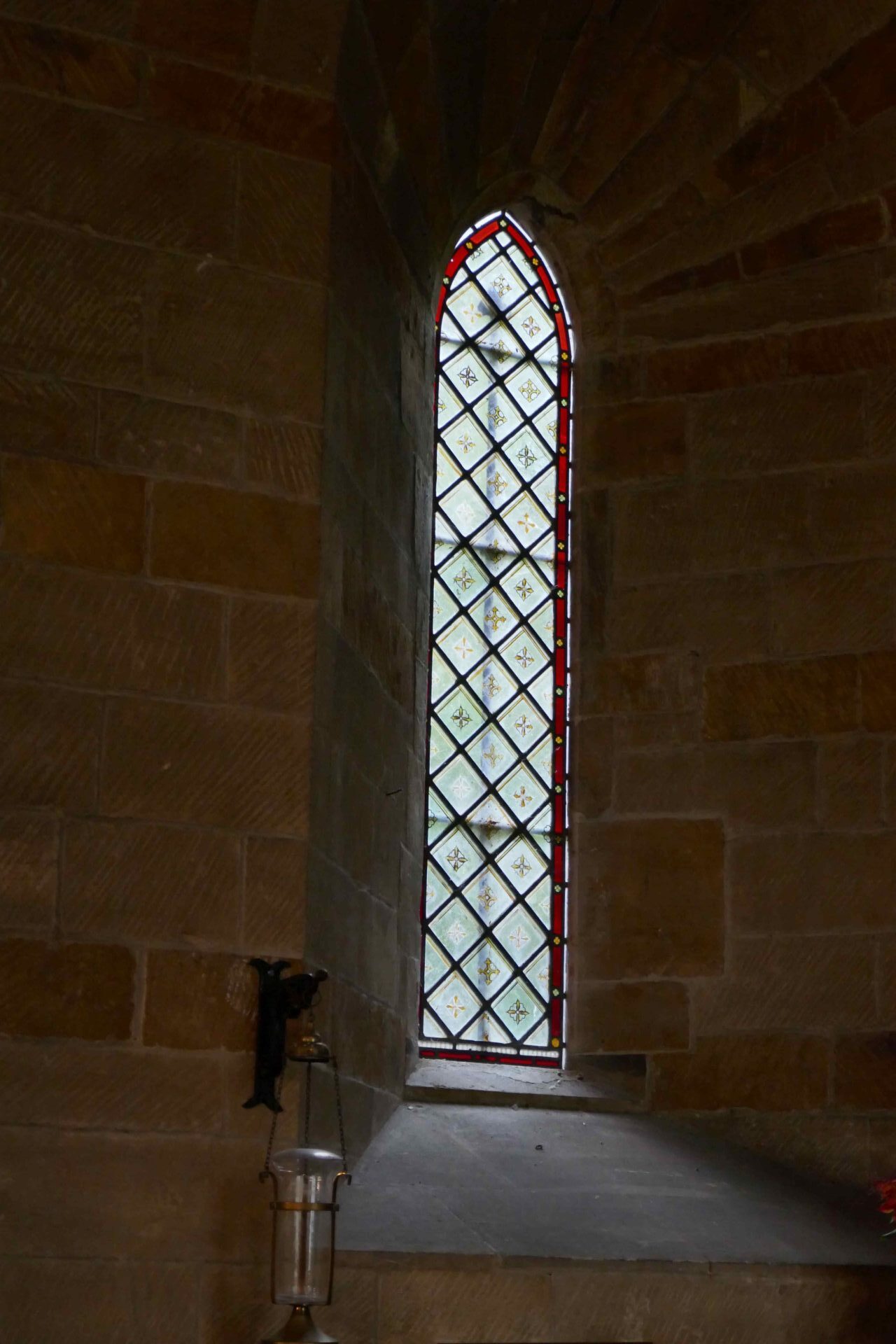 A tall, slim window - is it the ancient Lancet Window? victorian glazing though