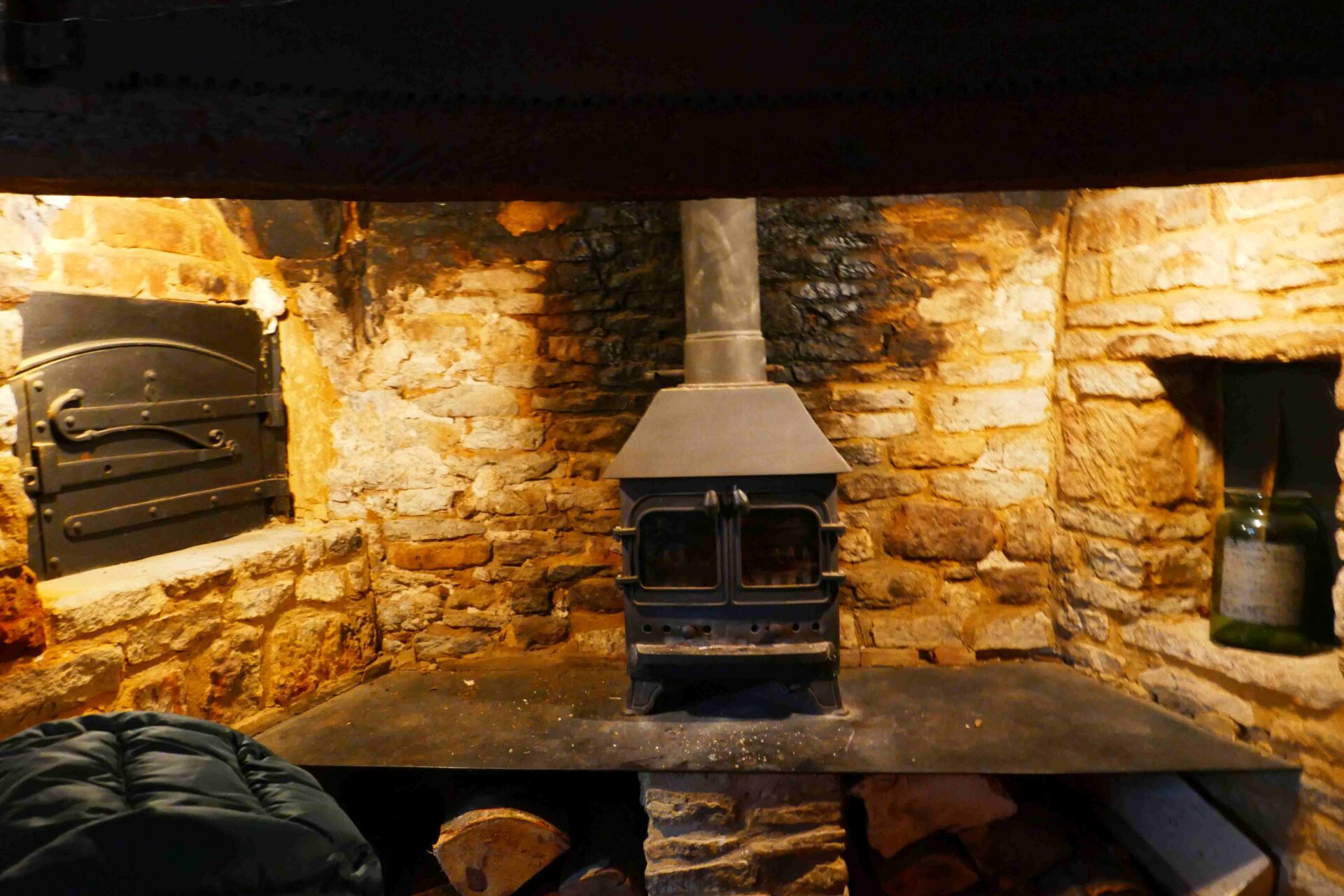 Inglenook fireplace in the Pub!