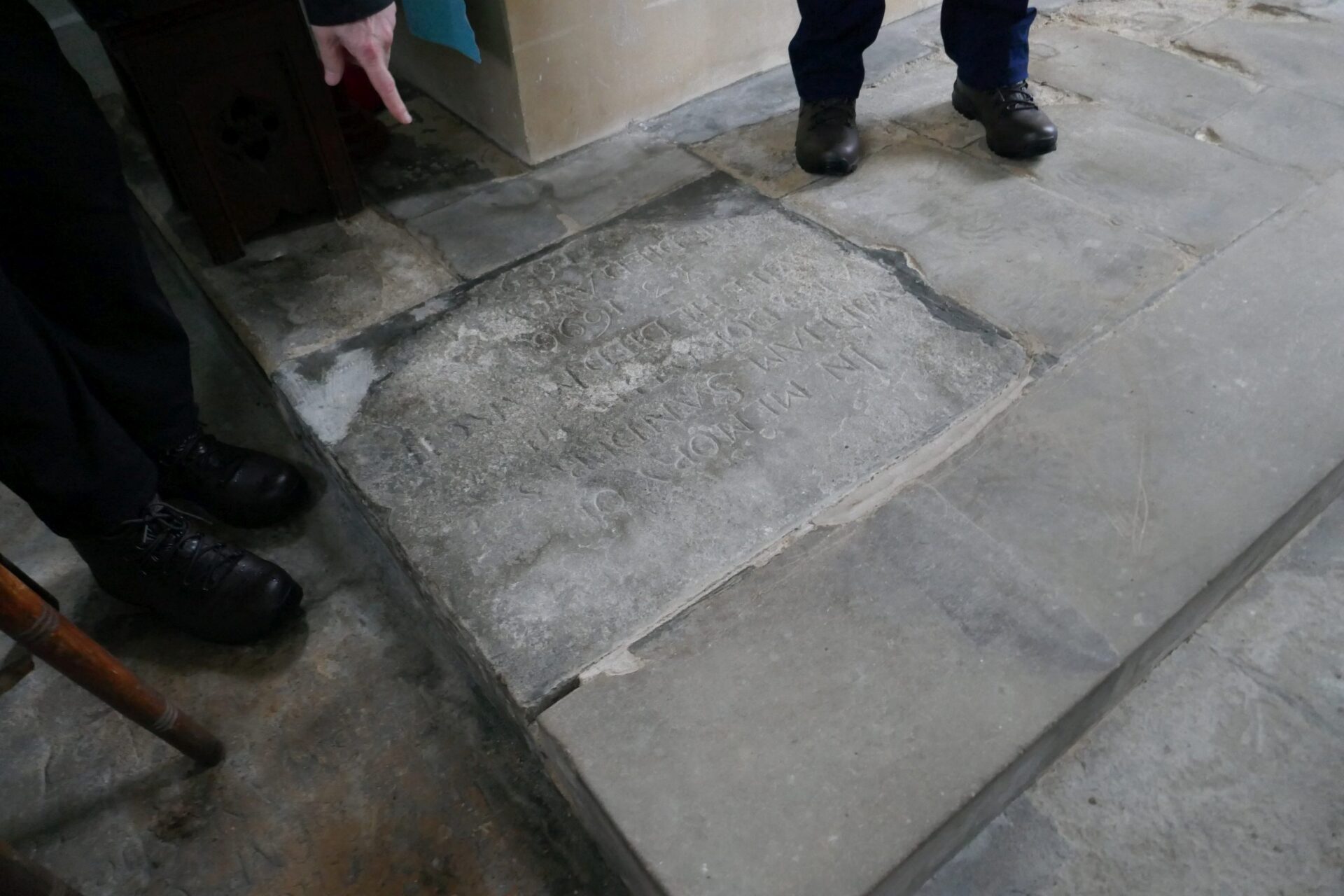 The only Ledger stone (memorial stone) in the building.