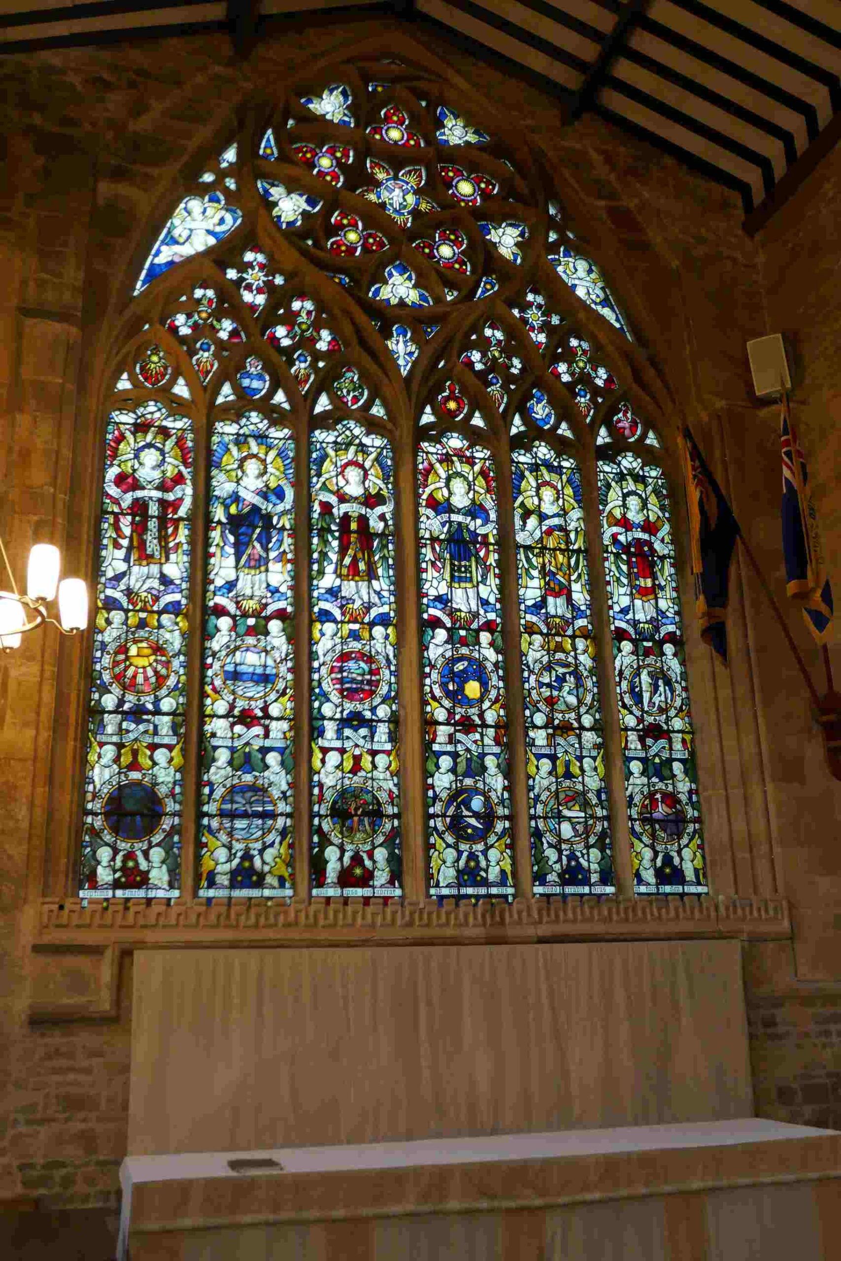 One of the Stained glass windows