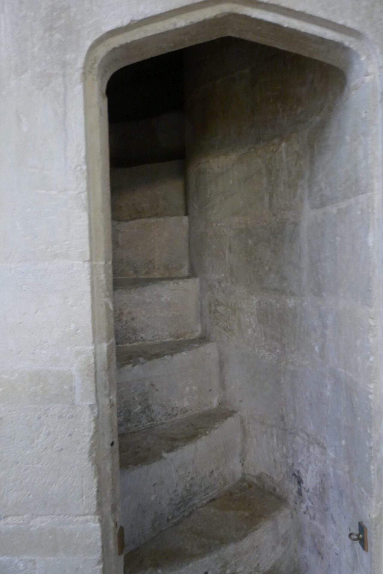 The ancient stairs that would have lead to the Rood Screen