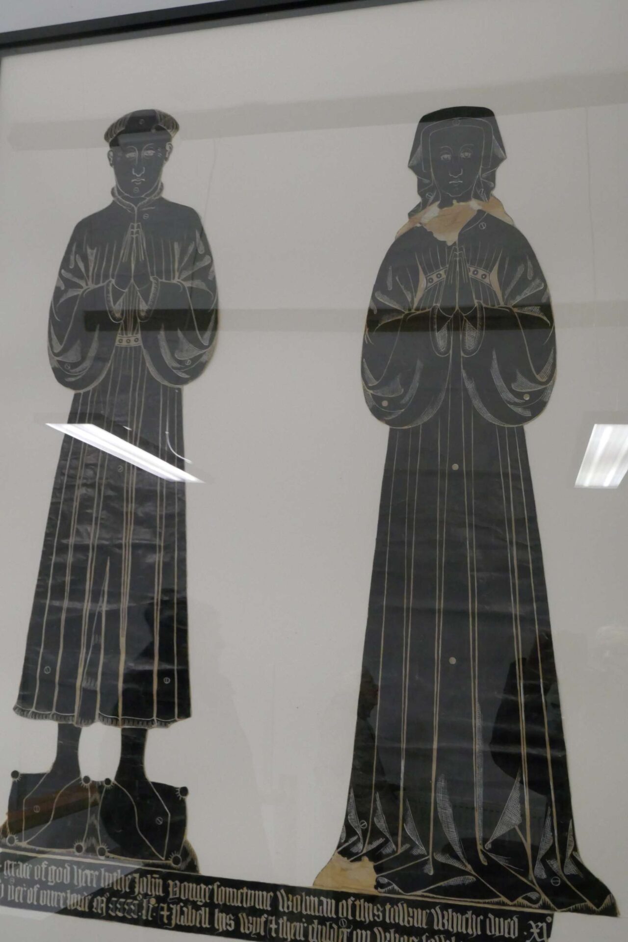 professionally done rubbings of some brasses in the Church
