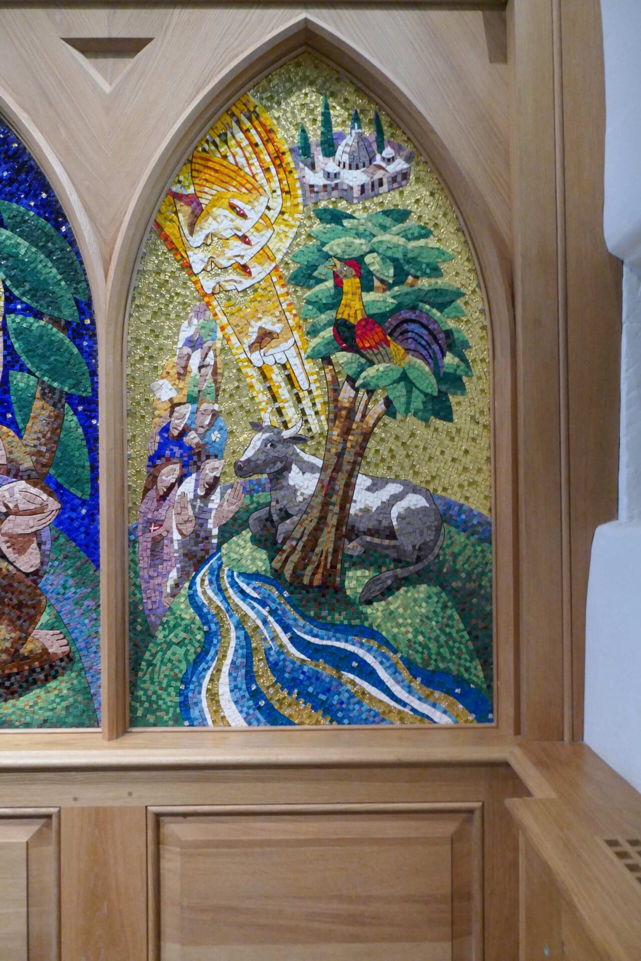 the last panel in the beautiful modern reredos